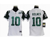 nike youth nfl jerseys new york jets #10 holmes white[nike]