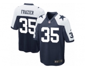 Men Nike Dallas Cowboys #35 Kavon Frazier Game Navy Blue Throwback Alternate NFL Jersey