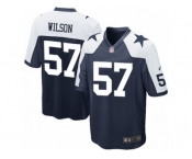 Men Nike Dallas Cowboys #57 Damien Wilson Game Navy Blue Throwback Alternate NFL Jersey
