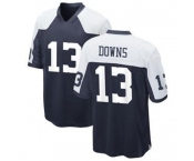 Men's Dallas Cowboys #13 Downs Game Navy Blue Throwback Alternate Football Jersey Men's Dallas Cowboys #13 Downs Game Navy Blue Throwback Alternate Football Jersey