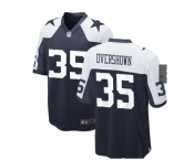 Men's Dallas Cowboys #35 Overshown Game Navy Blue Team Color Football Jersey