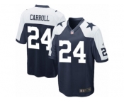 Men's Nike Dallas Cowboys #24 Nolan Carroll Game Navy Blue Throwback Alternate NFL Jersey