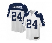 Men's Nike Dallas Cowboys #24 Nolan Carroll Game White Throwback Alternate NFL Jersey