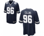 Men's Nike Dallas Cowboys #96 Maliek Collins Game Navy Blue Team Color NFL Jersey