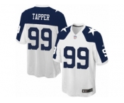 Men's Nike Dallas Cowboys #99 Charles Tapper Game White Throwback Alternate NFL Jersey