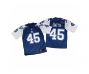 Men Nike Dallas Cowboys #45 Rod Smith Elite White Navy Throwback NFL Jersey