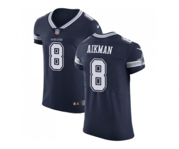 Nike Dallas Cowboys #8 Troy Aikman Navy Blue Team Color Men Stitched NFL Vapor Untouchable Elite Jersey