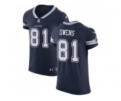 Nike Dallas Cowboys #81 Terrell Owens Navy Blue Team Color Men Stitched NFL Vapor Untouchable Elite Jersey