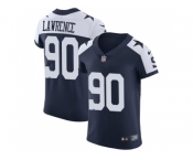 Nike Dallas Cowboys #90 Demarcus Lawrence Navy Blue Thanksgiving Men Stitched NFL Vapor Untouchable Throwback Elite Jersey