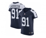 Nike Dallas Cowboys #91 L. P. Ladouceur Navy Blue Thanksgiving Men Stitched NFL Vapor Untouchable Throwback Elite Jersey