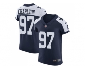 Nike Dallas Cowboys #97 Taco Charlton Navy Blue Thanksgiving Men Stitched NFL Vapor Untouchable Throwback Elite Jersey