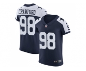 Nike Dallas Cowboys #98 Tyrone Crawford Navy Blue Thanksgiving Men Stitched NFL Vapor Untouchable Throwback Elite Jersey