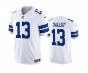 Men's Dallas Cowboys #13 Michael Gallup White 2023 F.U.S.E. Vapor Limited Stitched Football Jersey