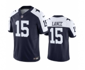 Men's Dallas Cowboys #15 Trey Lance Navy 2023 F.U.S.E. Thanksgiving Limited Stitched Football Jersey
