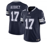 Men's Dallas Cowboys #17 Brandon Aubrey Navy 2025 F.U.S.E Vapor Untouchable Limited Football Stitched Jersey