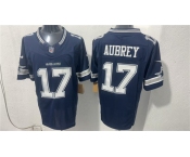 Men's Dallas Cowboys #17 Brandon Aubrey Navy 2026 F.U.S.E Vapor Untouchable Limited Stitched Football Jersey