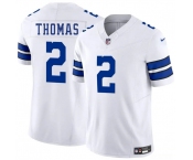 Men's Dallas Cowboys #2 Juanyeh Thomas White 2025 F.U.S.E. Vapor Untouchable Limited Football Stitched Jersey