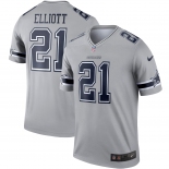 Men's Dallas Cowboys #21 Ezekiel Elliott Limited Gray Inverted Legend Football Jersey