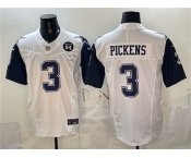 Men's Dallas Cowboys #3 George pickens White F.U.S.E. 94 Marshawn Kneeland Memorial Patch Thanksgiving Vapor Limited Stitched Football Jersey Men's Dallas Cowboys #3 George pickens White F.U.S.E. 94 Marshawn Kneeland Memorial Patch Thanksgiving Vapor Limited Stitched Football Jersey