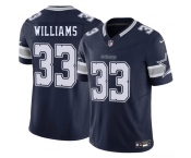 Men's Dallas Cowboys #33 Javonte Williams Navy 2025 F.U.S.E. Vapor Untouchable Limited Football Stitched Jersey