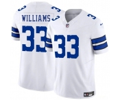 Men's Dallas Cowboys #33 Javonte Williams White 2025 F.U.S.E. Vapor Untouchable Limited Football Stitched Jersey