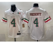 Men's Dallas Cowboys #4 Dak Prescott 2024 Mexico White F.U.S.E. Stitched Football Jersey