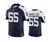 Men's Dallas Cowboys #55 Leighton Vander Esch Navy 2023 F.U.S.E. Vapor Limited Stitched Football Jersey