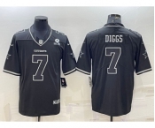 Men's Dallas Cowboys #7 Trevon Diggs Black With 1960 Patch Limited Stitched Football Jersey