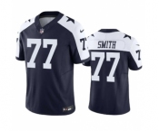 Men's Dallas Cowboys #77 Tyron Smith Navy 2023 F.U.S.E. Vapor Limited Stitched Football Jersey