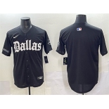 Men's Dallas Cowboys Blank Black 'Gothic Lone Star Edition' Limited Stitched Baseball Jersey
