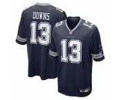 Women Dallas Cowboys #13 Downs Game Navy Blue Team Color Football Jersey