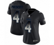 Women's Dallas Cowboys #4 Dak Prescott Black Smoke Fashion Limited Football Jersey