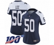 Women's Dallas Cowboys #50 Sean Lee Navy Blue Throwback Alternate Vapor Untouchable Limited Player 100th Season Football Jersey