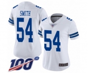 Women's Dallas Cowboys #54 Jaylon Smith White Vapor Untouchable Limited Player 100th Season Football Jersey