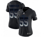 Women's Dallas Cowboys #55 Leighton Vander Esch Black Smoke Fashion Limited Player Football Jersey