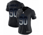 Women's Dallas Cowboys #90 DeMarcus Lawrence Black Smoke Fashion Limited Football Jersey