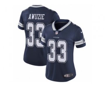 Women's Nike Dallas Cowboys #33 Chidobe Awuzie Vapor Untouchable Limited Navy Blue Team Color NFL Jersey