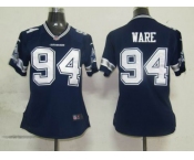 nike women nfl dallas cowboys #94 ware blue[nike]
