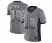 Youth Dallas Cowboys #18 Randall Cobb Limited Gray Rush Drift Fashion Football Jersey
