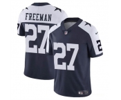 Youth Dallas Cowboys #27 Royce Freeman Navy White Thnaksgiving Vapor Untouchable Limited Stitched Football Jersey