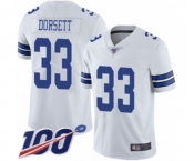 Youth Dallas Cowboys #33 Tony Dorsett White Vapor Untouchable Limited Player 100th Season Football Jersey