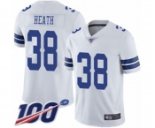 Youth Dallas Cowboys #38 Jeff Heath White Vapor Untouchable Limited Player 100th Season Football Jersey