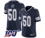 Youth Dallas Cowboys #50 Sean Lee Navy Blue Team Color Vapor Untouchable Limited Player 100th Season Football Jersey