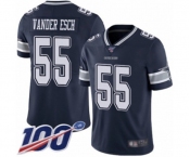 Youth Dallas Cowboys #55 Leighton Vander Esch Navy Blue Team Color Vapor Untouchable Limited Player 100th Season Football Jersey