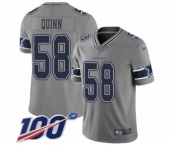 Youth Dallas Cowboys #58 Robert Quinn Limited Gray Inverted Legend 100th Season Football Jersey