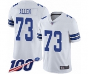 Youth Dallas Cowboys #73 Larry Allen White Vapor Untouchable Limited Player 100th Season Football Jersey