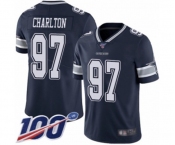 Youth Dallas Cowboys #97 Taco Charlton Navy Blue Team Color Vapor Untouchable Limited Player 100th Season Football Jersey