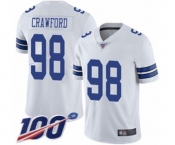 Youth Dallas Cowboys #98 Tyrone Crawford White Vapor Untouchable Limited Player 100th Season Football Jersey