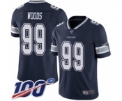 Youth Dallas Cowboys #99 Antwaun Woods Navy Blue Team Color Vapor Untouchable Limited Player 100th Season Football Jersey