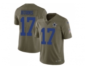 Youth Nike Dallas Cowboys #17 Allen Hurns Olive Stitched NFL Limited 2017 Salute to Service Jersey